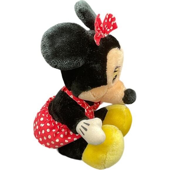Vintage Disneyland Minnie Mouse Plush Toy 10" Polka Dot Dress & Bow Polyester - Picture 3 of 5